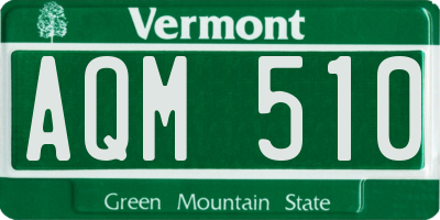 VT license plate AQM510