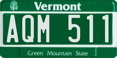VT license plate AQM511