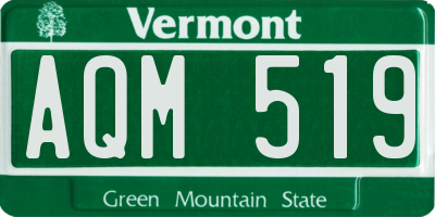 VT license plate AQM519