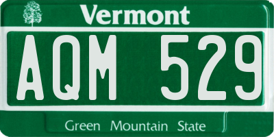 VT license plate AQM529