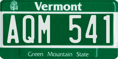 VT license plate AQM541