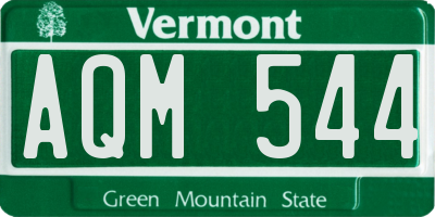 VT license plate AQM544