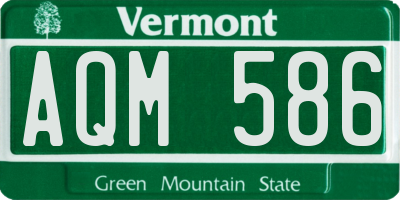 VT license plate AQM586