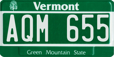 VT license plate AQM655