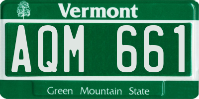 VT license plate AQM661