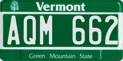 VT license plate AQM662