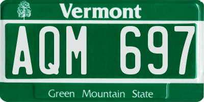 VT license plate AQM697