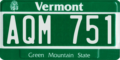 VT license plate AQM751