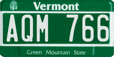 VT license plate AQM766