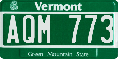 VT license plate AQM773