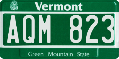 VT license plate AQM823