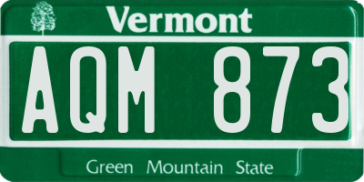 VT license plate AQM873