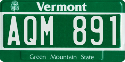 VT license plate AQM891