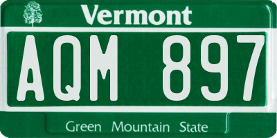 VT license plate AQM897