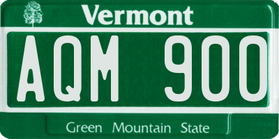 VT license plate AQM900