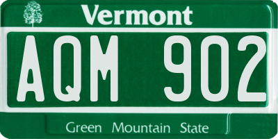 VT license plate AQM902