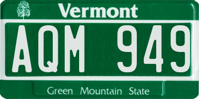 VT license plate AQM949