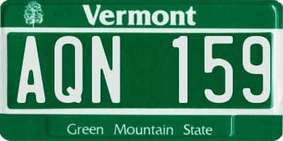 VT license plate AQN159