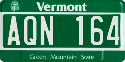 VT license plate AQN164