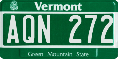 VT license plate AQN272