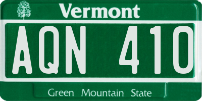VT license plate AQN410
