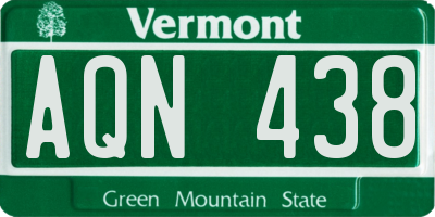 VT license plate AQN438