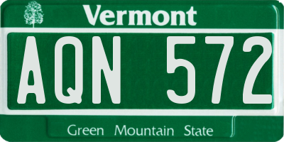 VT license plate AQN572