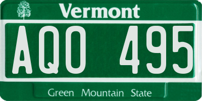 VT license plate AQO495
