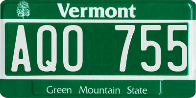 VT license plate AQO755