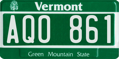 VT license plate AQO861