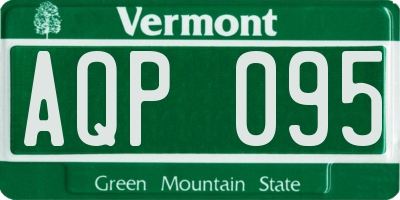 VT license plate AQP095
