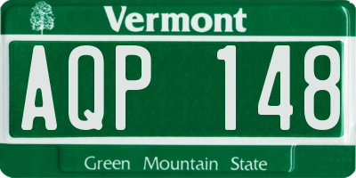 VT license plate AQP148