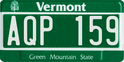 VT license plate AQP159
