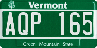 VT license plate AQP165