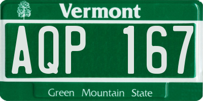 VT license plate AQP167
