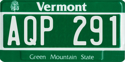 VT license plate AQP291