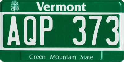 VT license plate AQP373