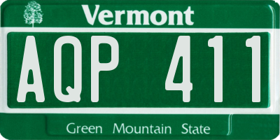 VT license plate AQP411