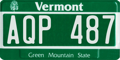 VT license plate AQP487