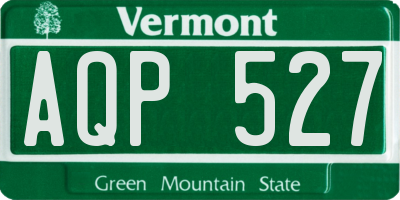 VT license plate AQP527