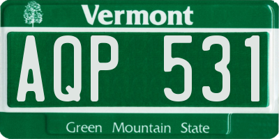 VT license plate AQP531