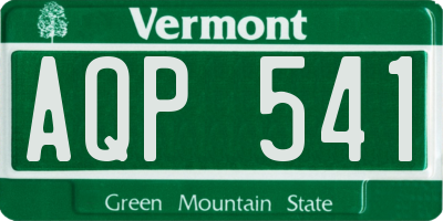 VT license plate AQP541