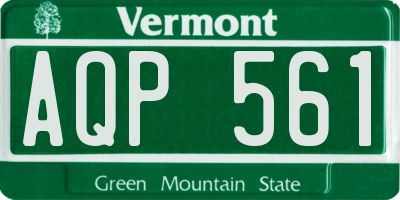 VT license plate AQP561