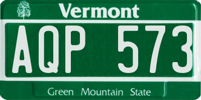 VT license plate AQP573