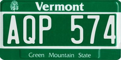 VT license plate AQP574
