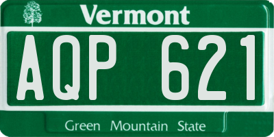 VT license plate AQP621