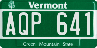 VT license plate AQP641