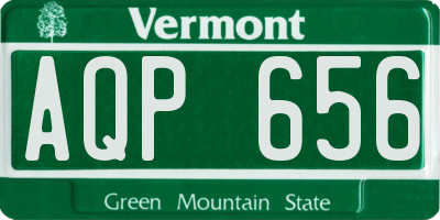 VT license plate AQP656