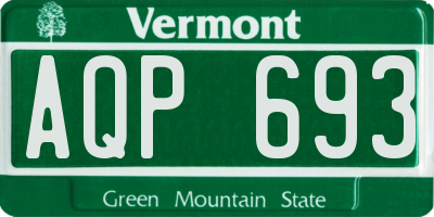 VT license plate AQP693