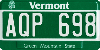 VT license plate AQP698